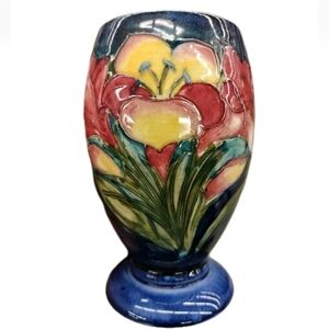 Walter Moorcroft Freesia Floral Ovoid Footed Vase